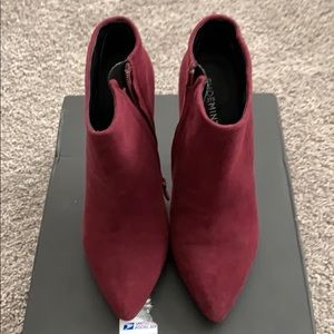 Burgundy ankle booties